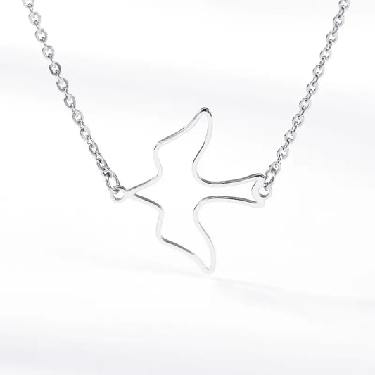 304 Stainless Steel Origami Animal Necklace for Women