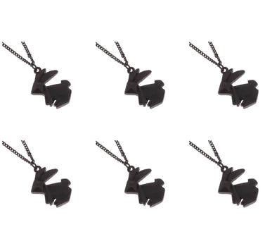 3D Origami Rabbit Necklace