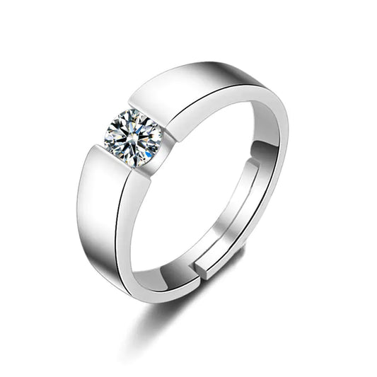 European American Couple's Fashion Personality Rings