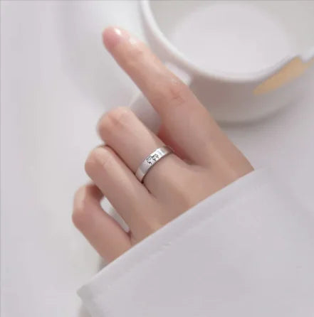 Personalized Cute Kitten Adjustable Couple Rings